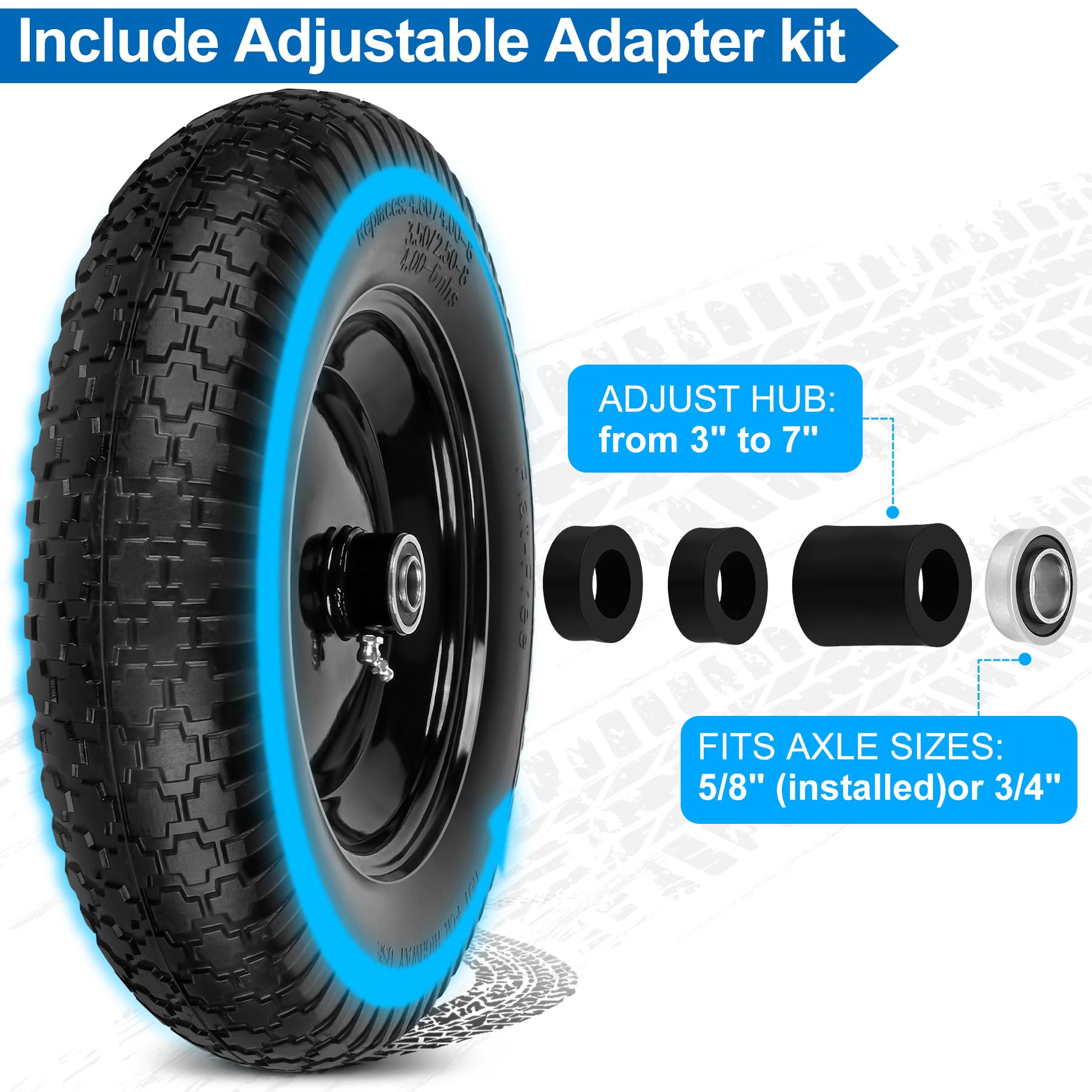 phepetroll adapter kit bearings and spacers for adjustable hub fit