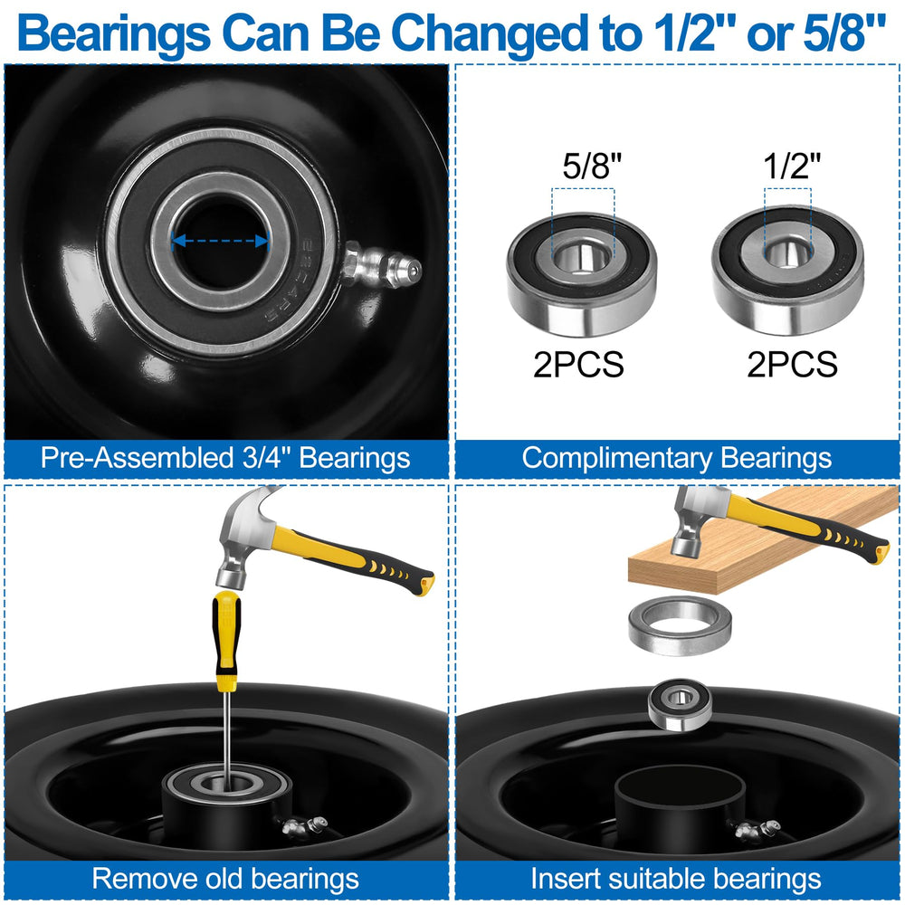 phepetroll assortment of bearing adapters and spacers, simplifies fitment