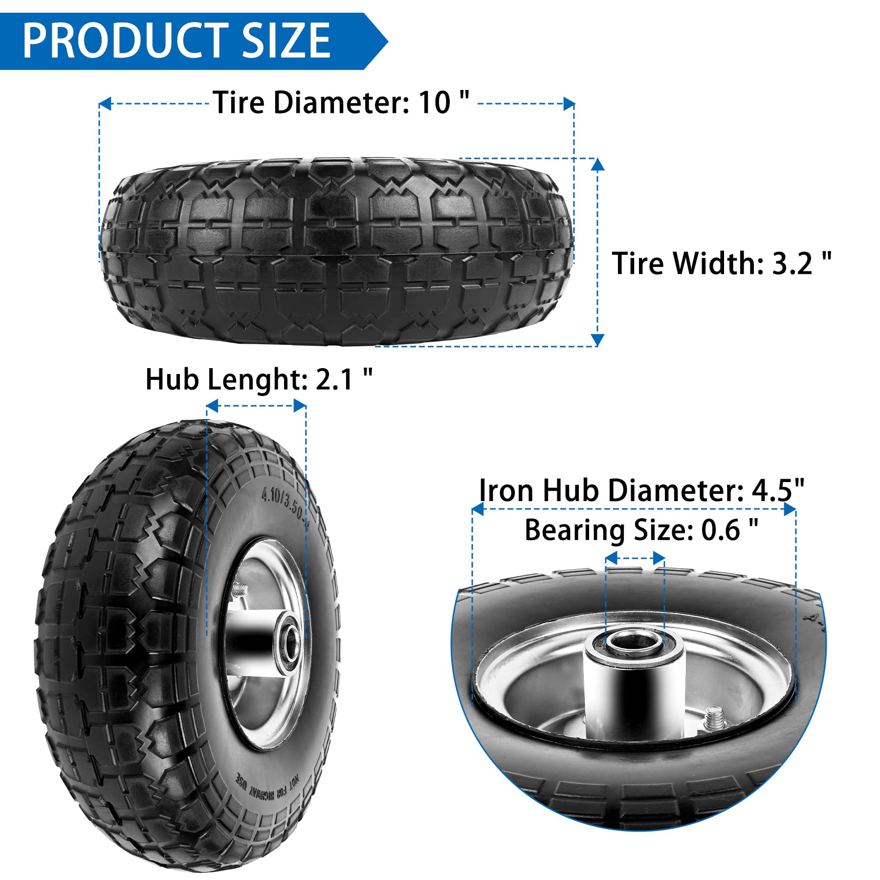 phepetroll serrated tread close-up showing improved traction and water drainage