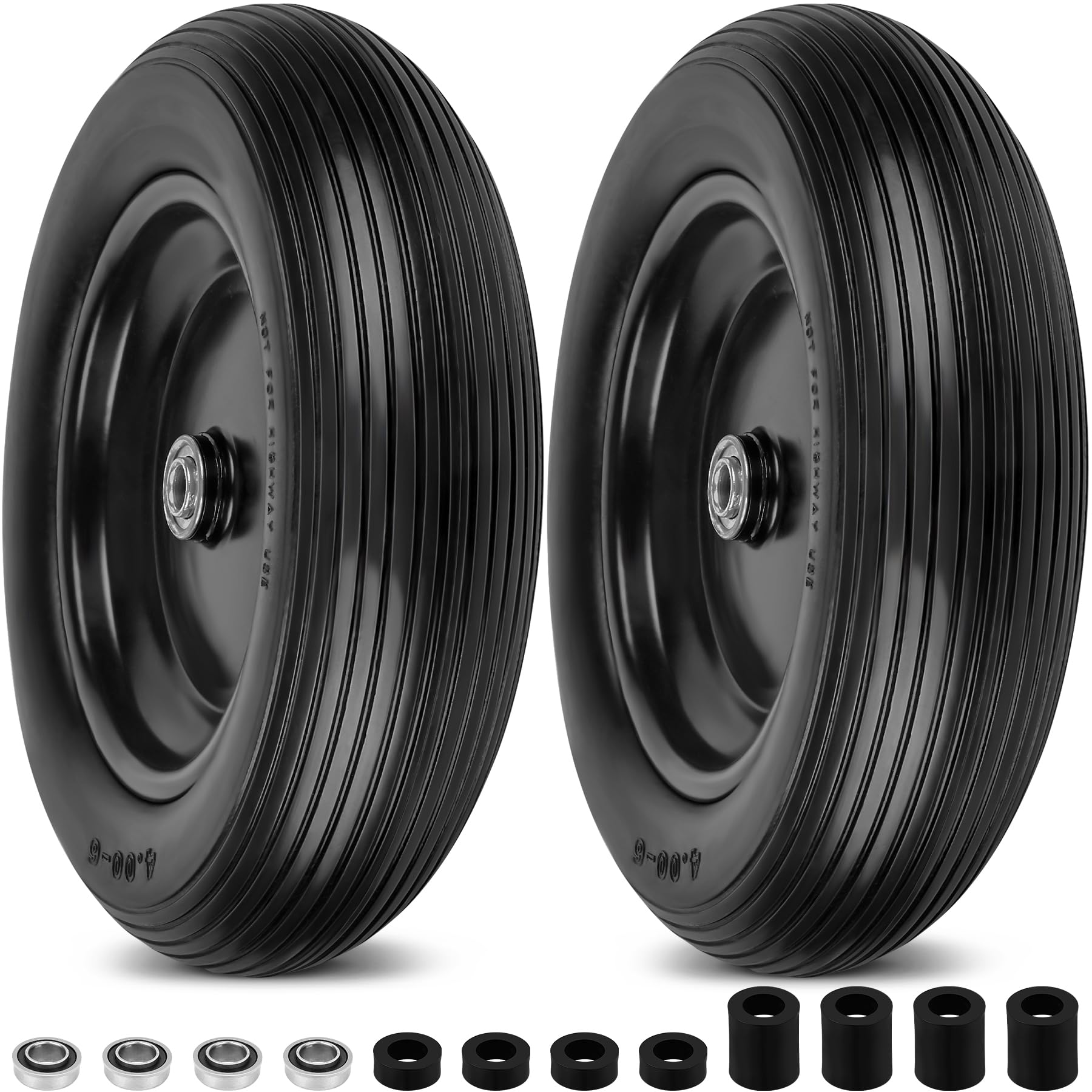 phepetroll front view of 13 inch wheel showing overall design and instant replacement benefit