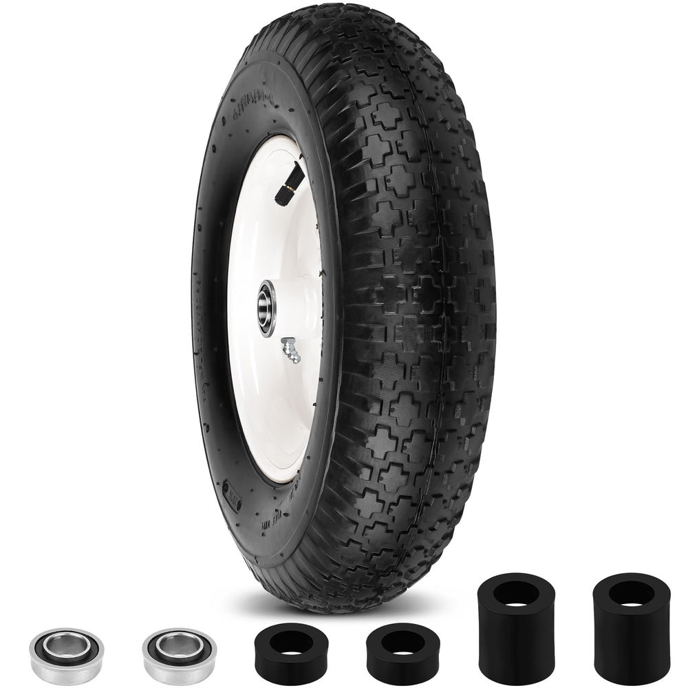 phepetroll front view of 16 inch wheel assembly showing fit and durability