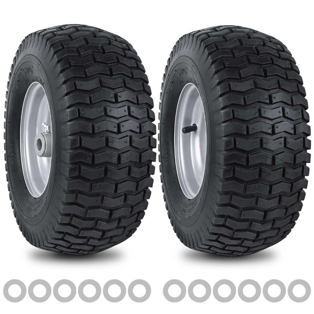 phepetroll assembled front wheel showing rim and tire for easy replacement