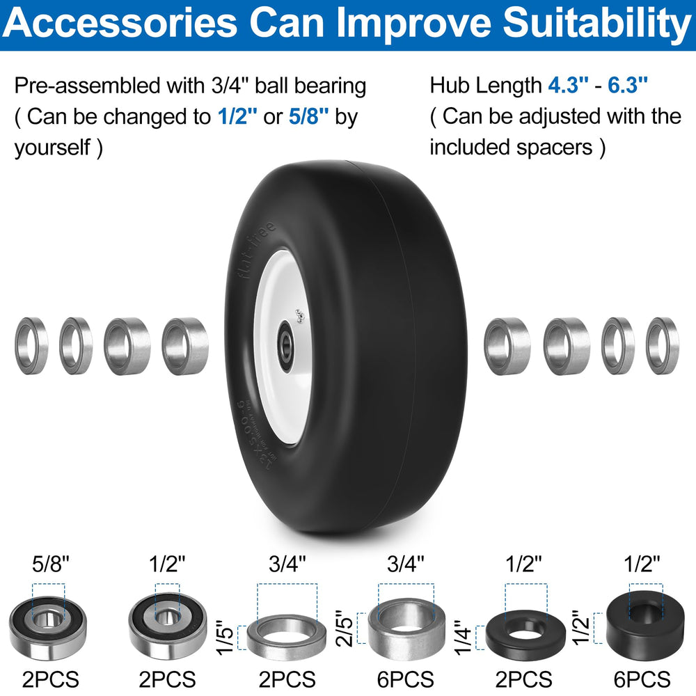 phepetroll hub adapter kits laid out for versatile bearing conversion