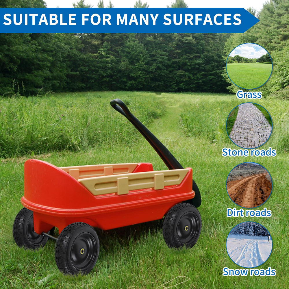 phepetroll wheel on garden wagon demonstrates reliable terrain performance