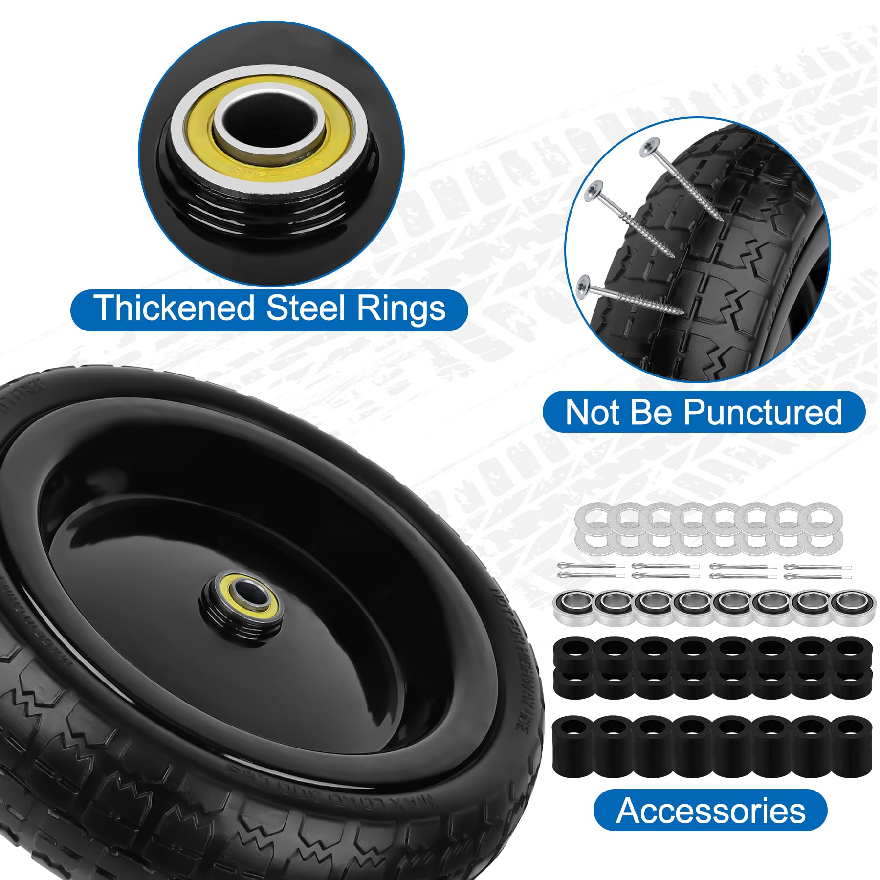 phepetroll included spacers and pins simplify fitment and stability