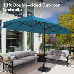 PHI VILLA crank handle being operated for smooth umbrella opening and closing