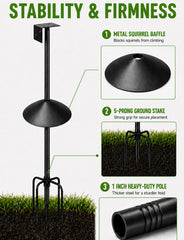 Phikrou ground stake and mounting plate show secure anchoring for stability