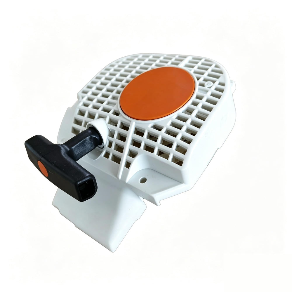 PHKO recoil starter next to a ruler showing compact size and correct fit
