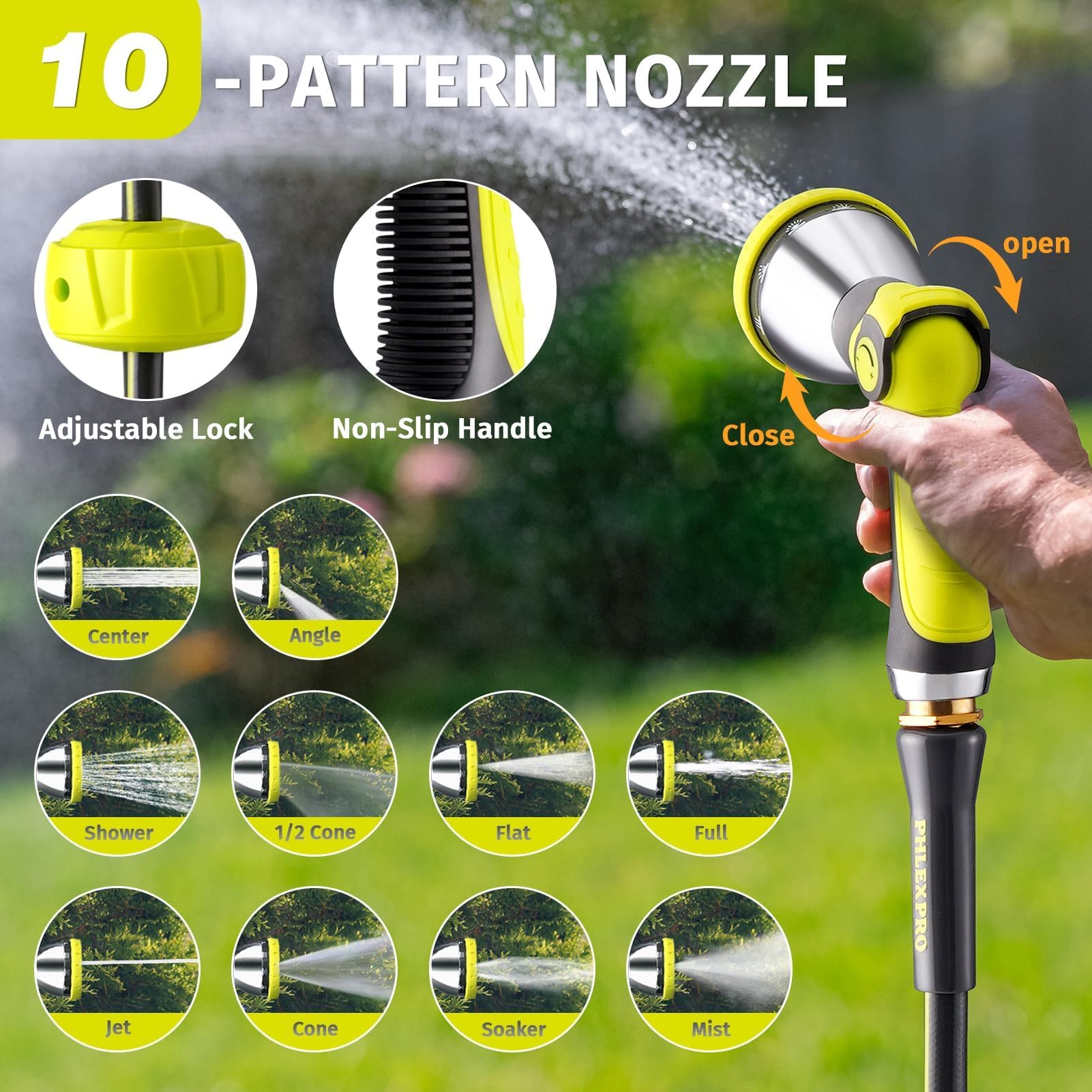 PHLEX PRO close-up of three-layer hose texture for durability benefit