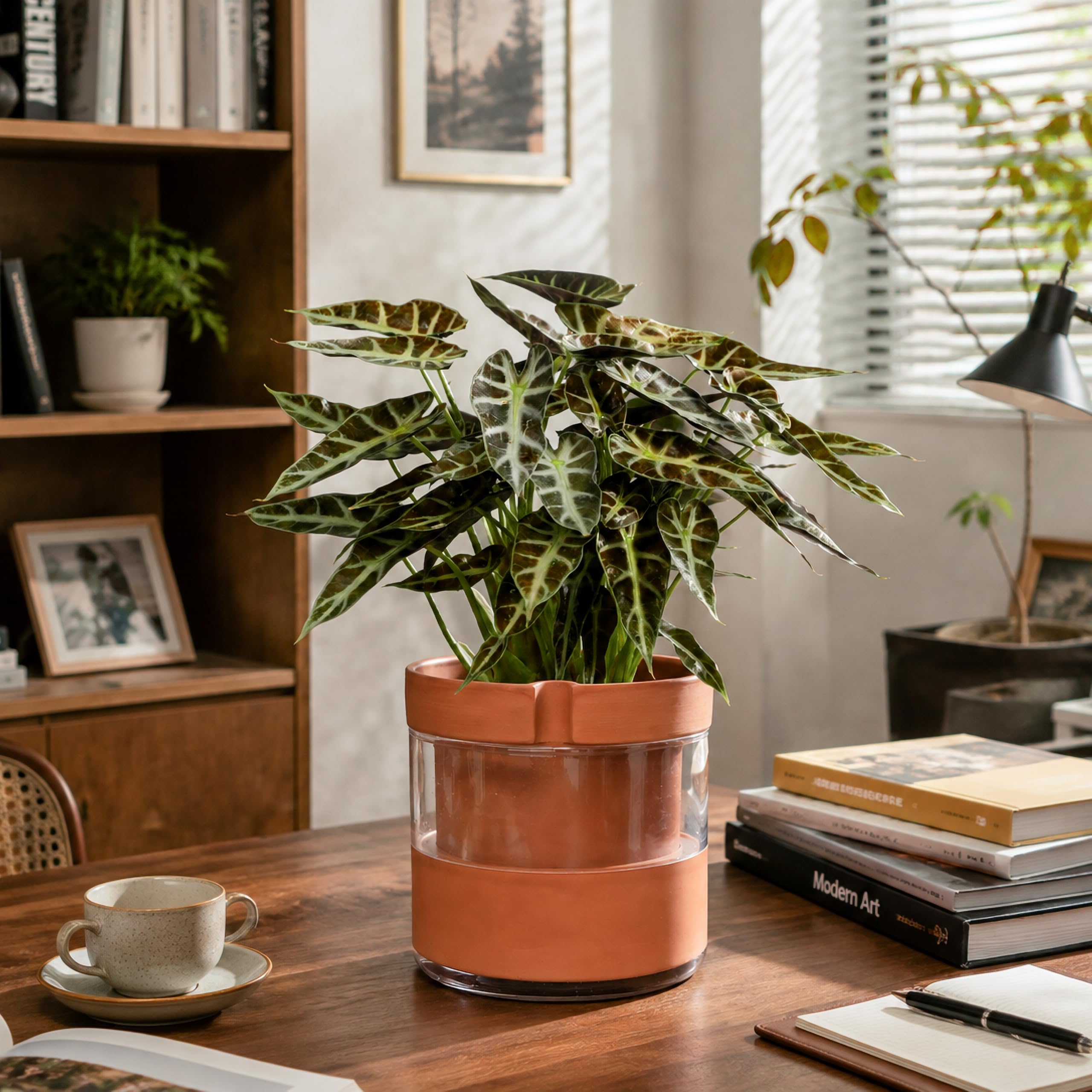 Phoenix Vine planter holding fresh herbs on kitchen counter showing quick-access cooking benefit