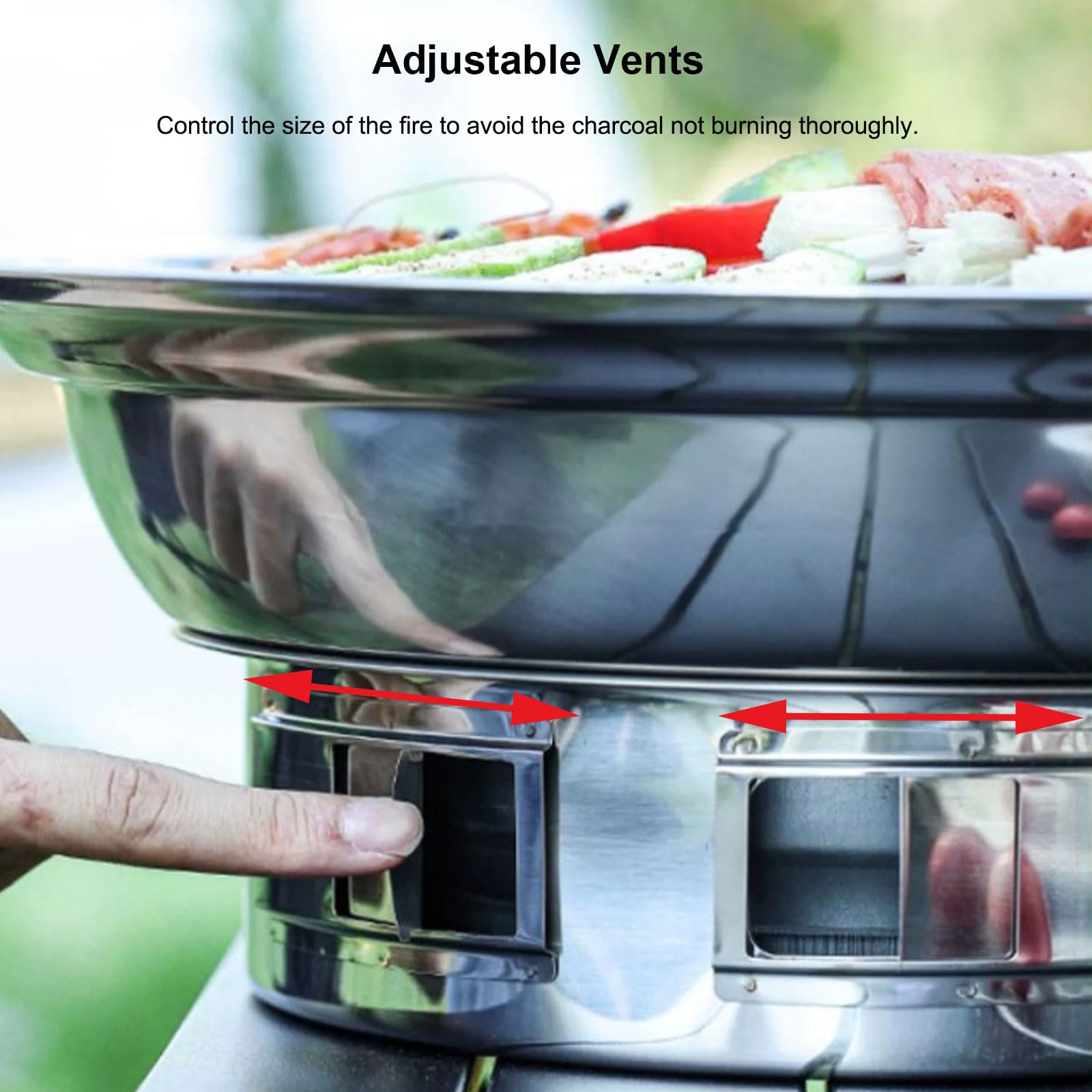 PHOJEWI detailed stainless-steel grill mesh showing even sear and durable construction