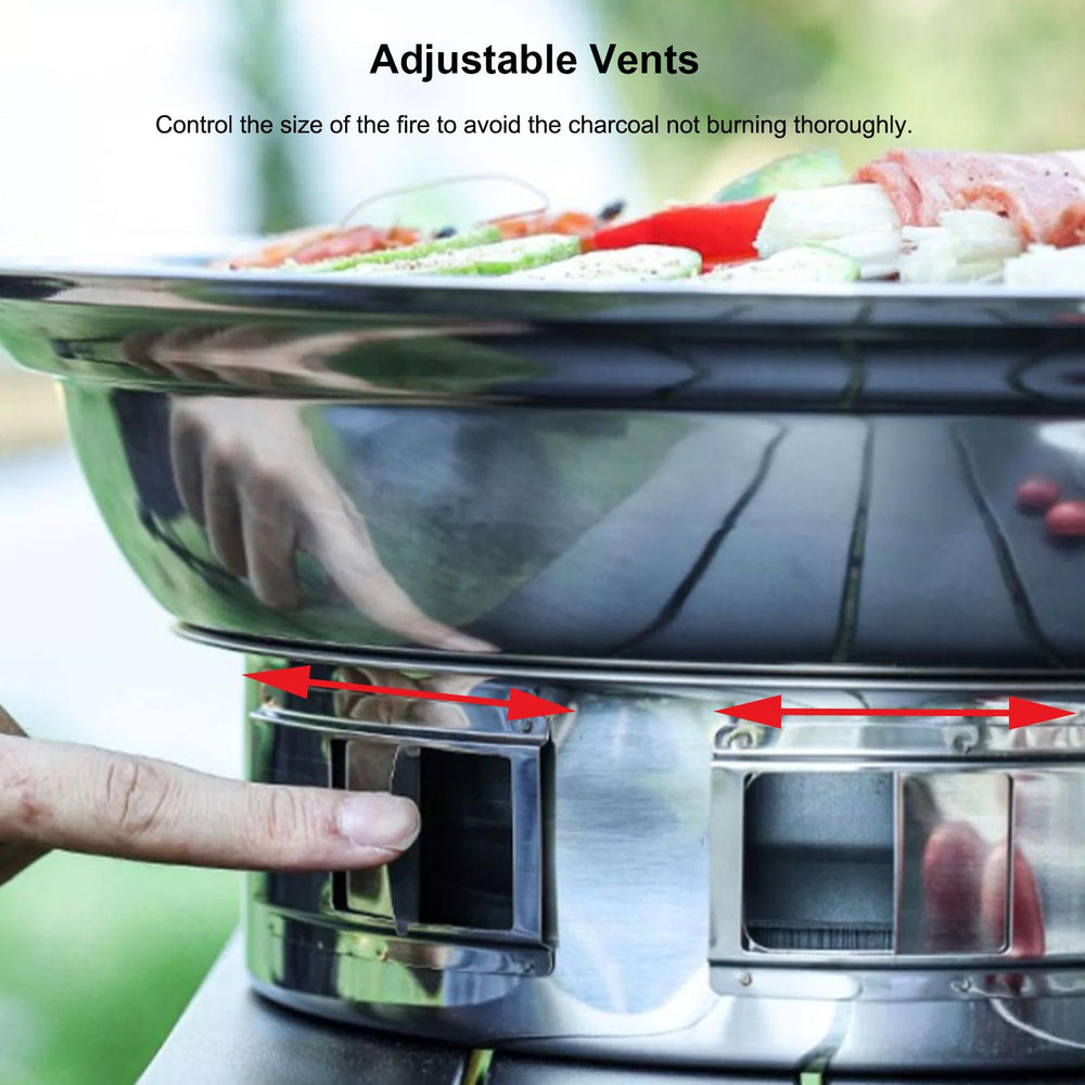 PHOJEWI detailed stainless-steel grill mesh showing even sear and durable construction