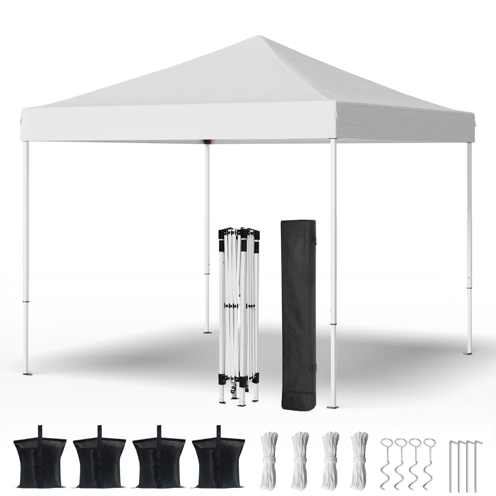 PHONWHON front view of full 10x10 canopy showing ample shade