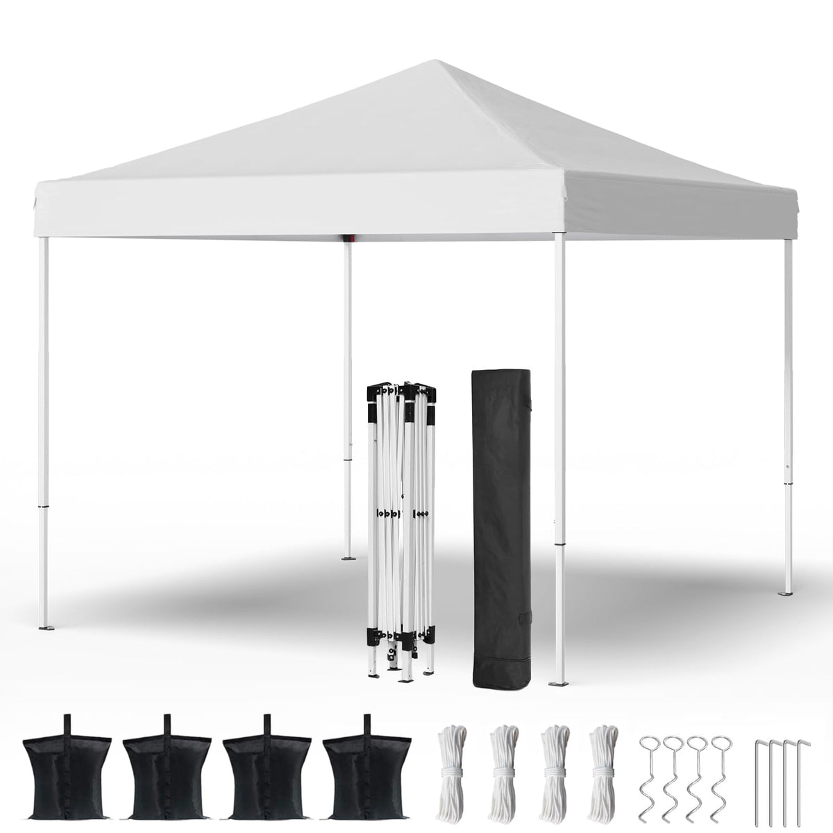 PHONWHON front view of full 10x10 canopy showing ample shade
