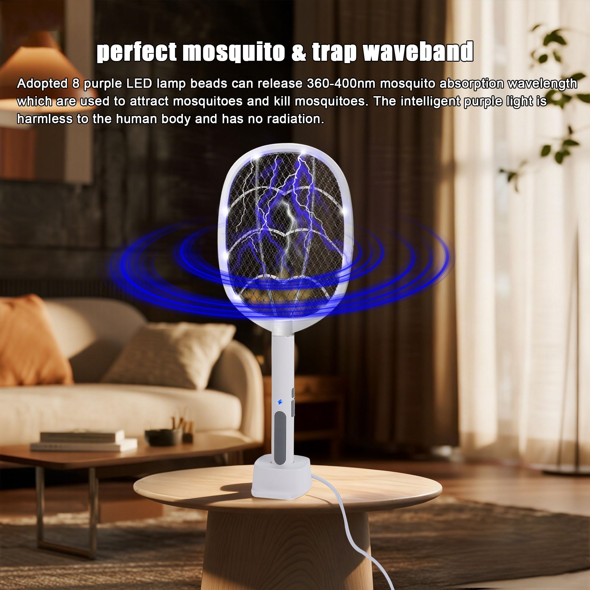 Phosooy charging base with red indicator light highlighting easy USB-powered charging