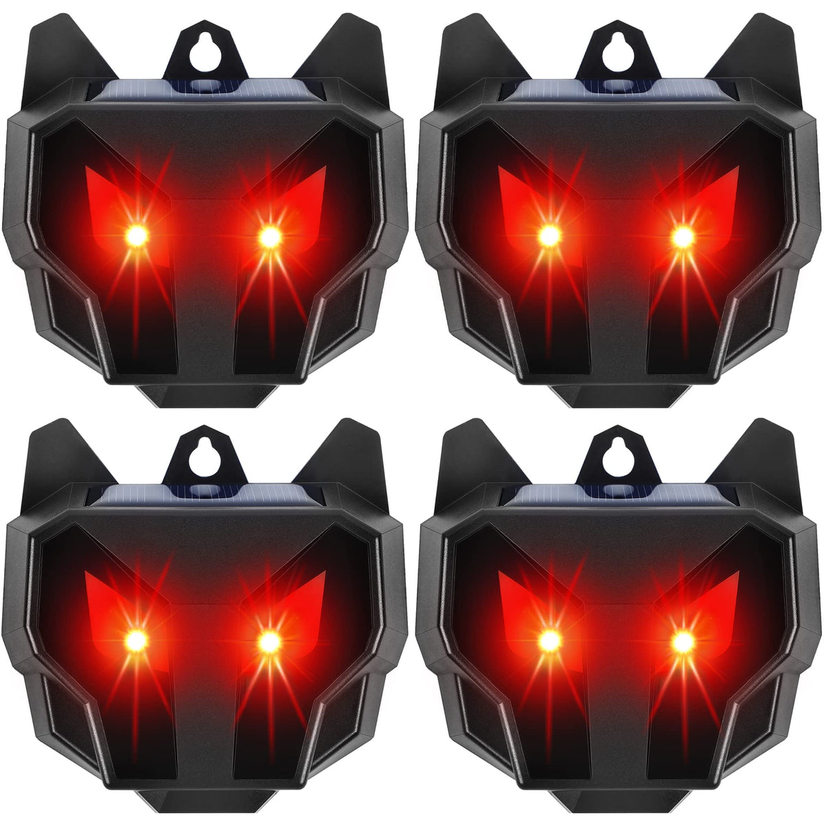 Phosooy front packaging showing four predator eye units protecting perimeter