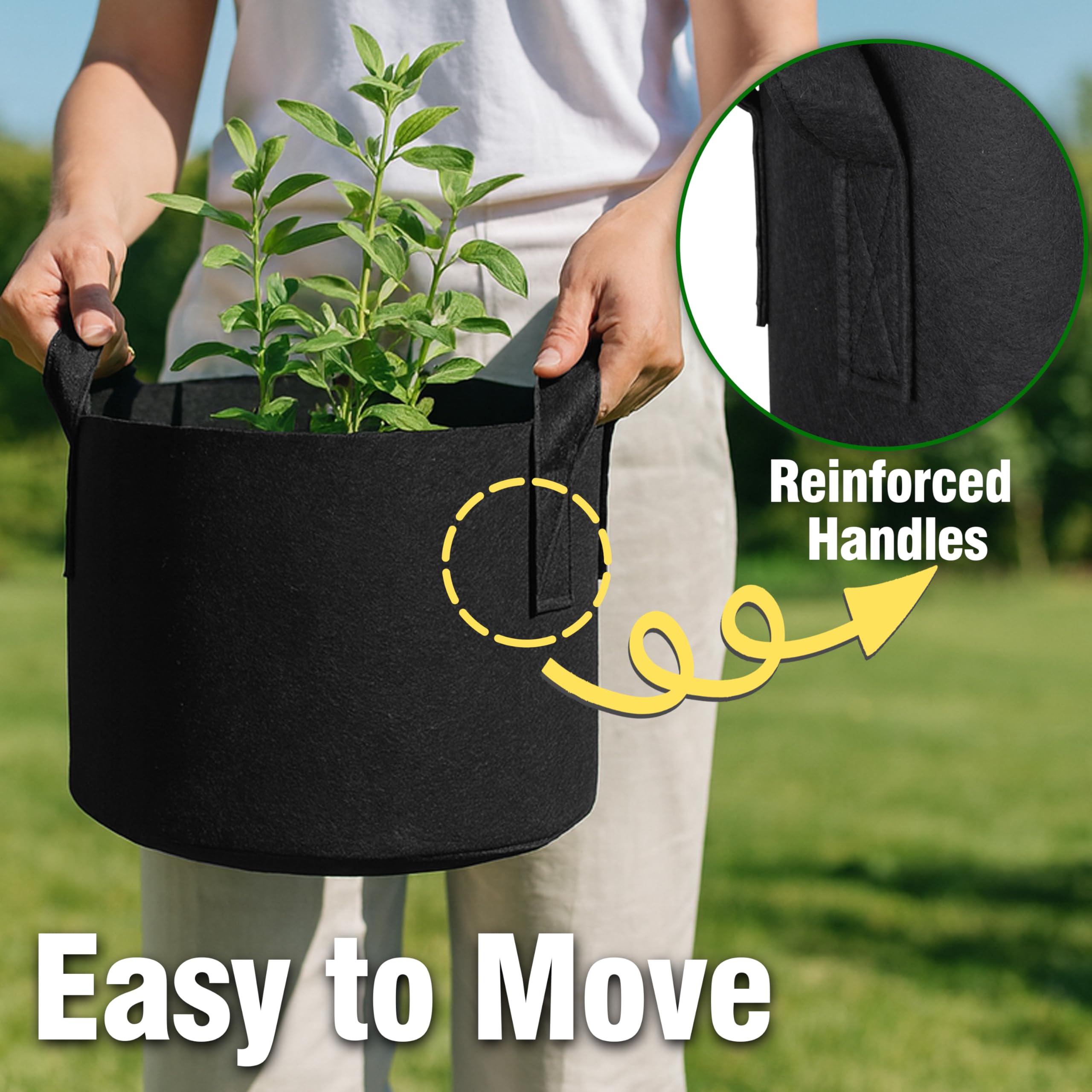 PHYEX folded grow bag stored flat saving space between seasons