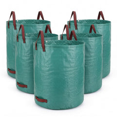 PHYEX front view of five garden waste bags showing pack and capacity benefit