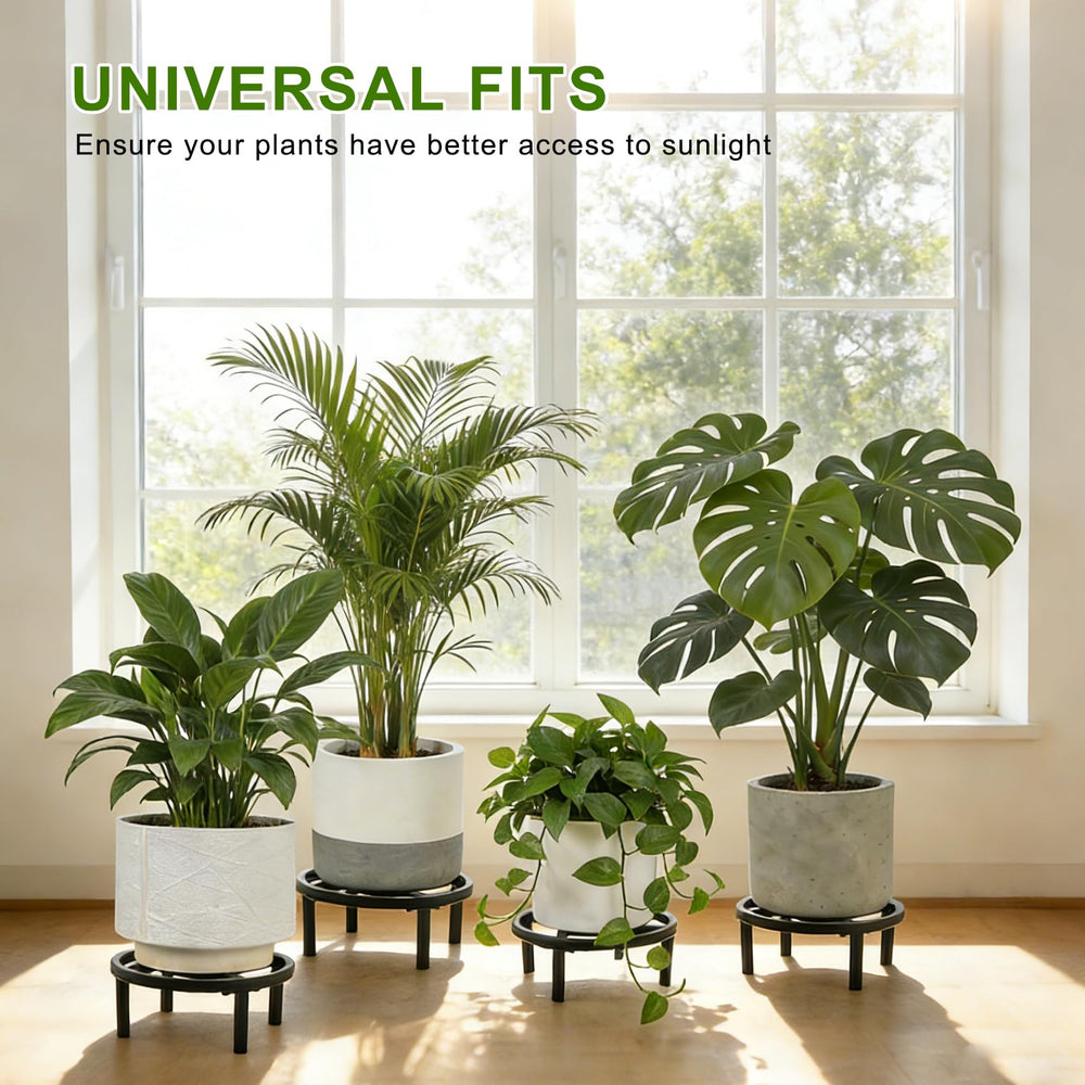 Phyluckny two stands on a patio holding large planters showing outdoor use durability