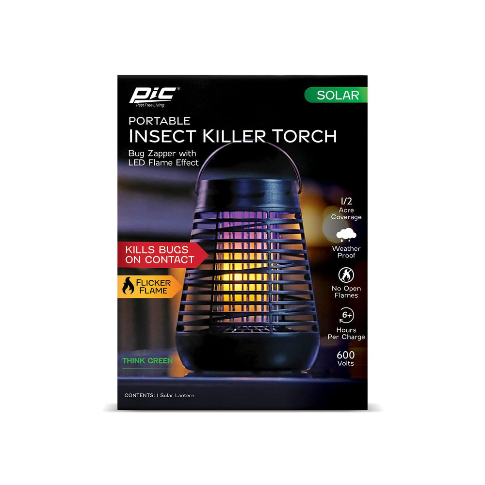 PIC flickering flame LED close-up creating safe ambiance and insect attraction