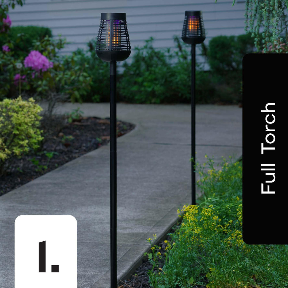 PIC LED flickering flame creating ambiance while luring insects