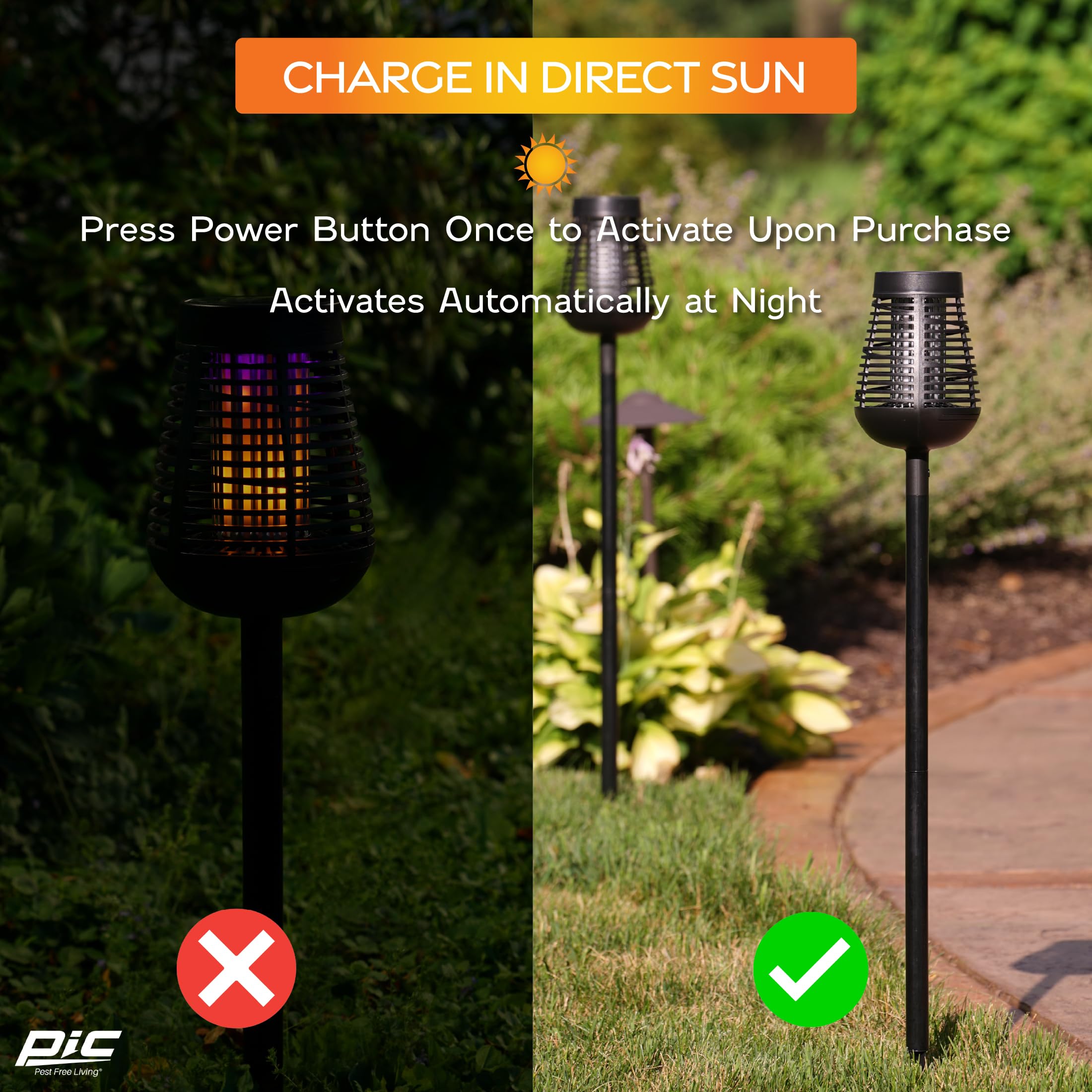PIC close-up of 600V zapper grid for quick insect elimination