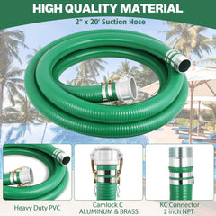 Picatu blue discharge hose full length for reliable high-flow transfer