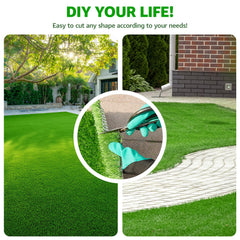 PICK FOR LIFE close-up of soft turf fibers showing realistic texture benefit: comfortable surface