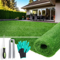 PICK FOR LIFE front view of rolled turf shows compact transport and easy install benefit