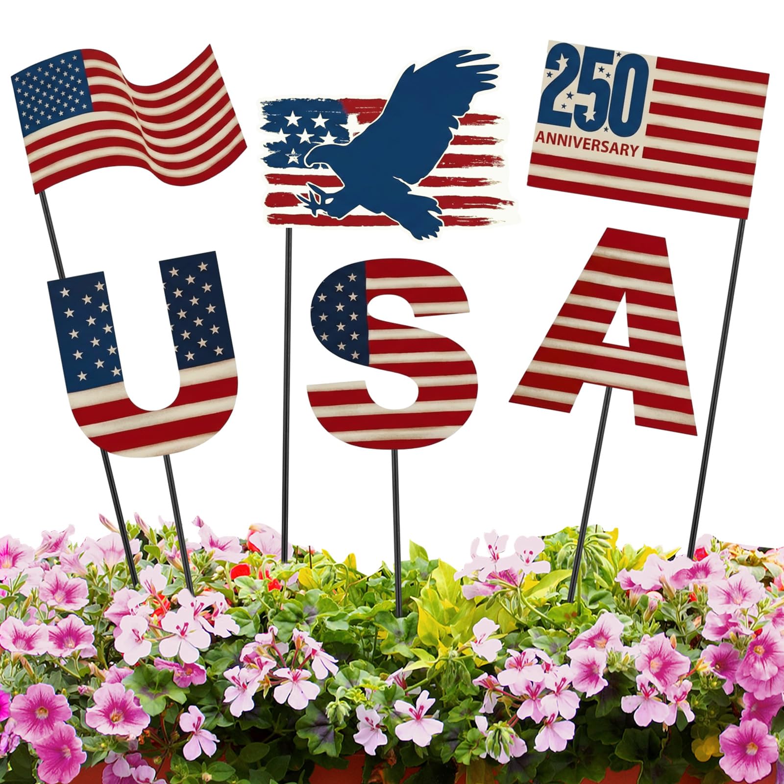 Pickmesh eagle and flag front view showing crisp design and bright colors