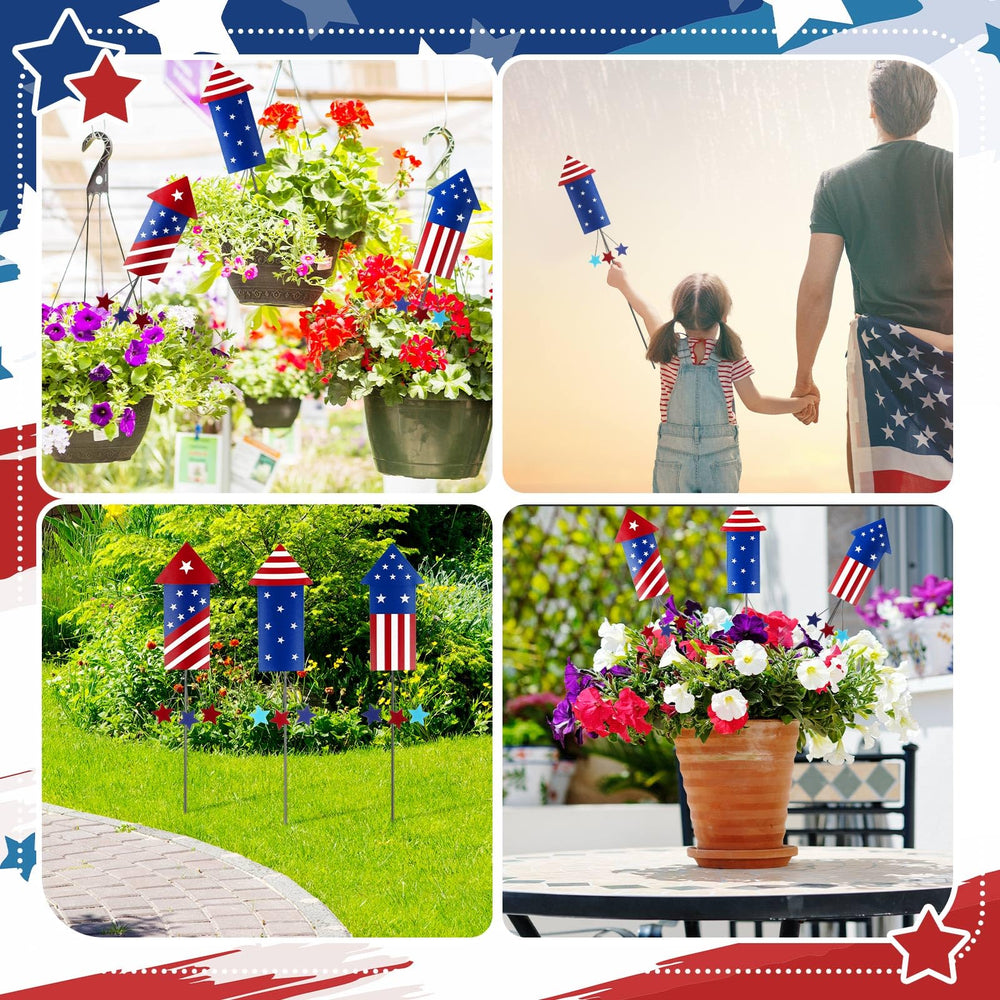Pickmesh packaged set of six bunny stakes displayed ready to install, convenient seasonal decoration