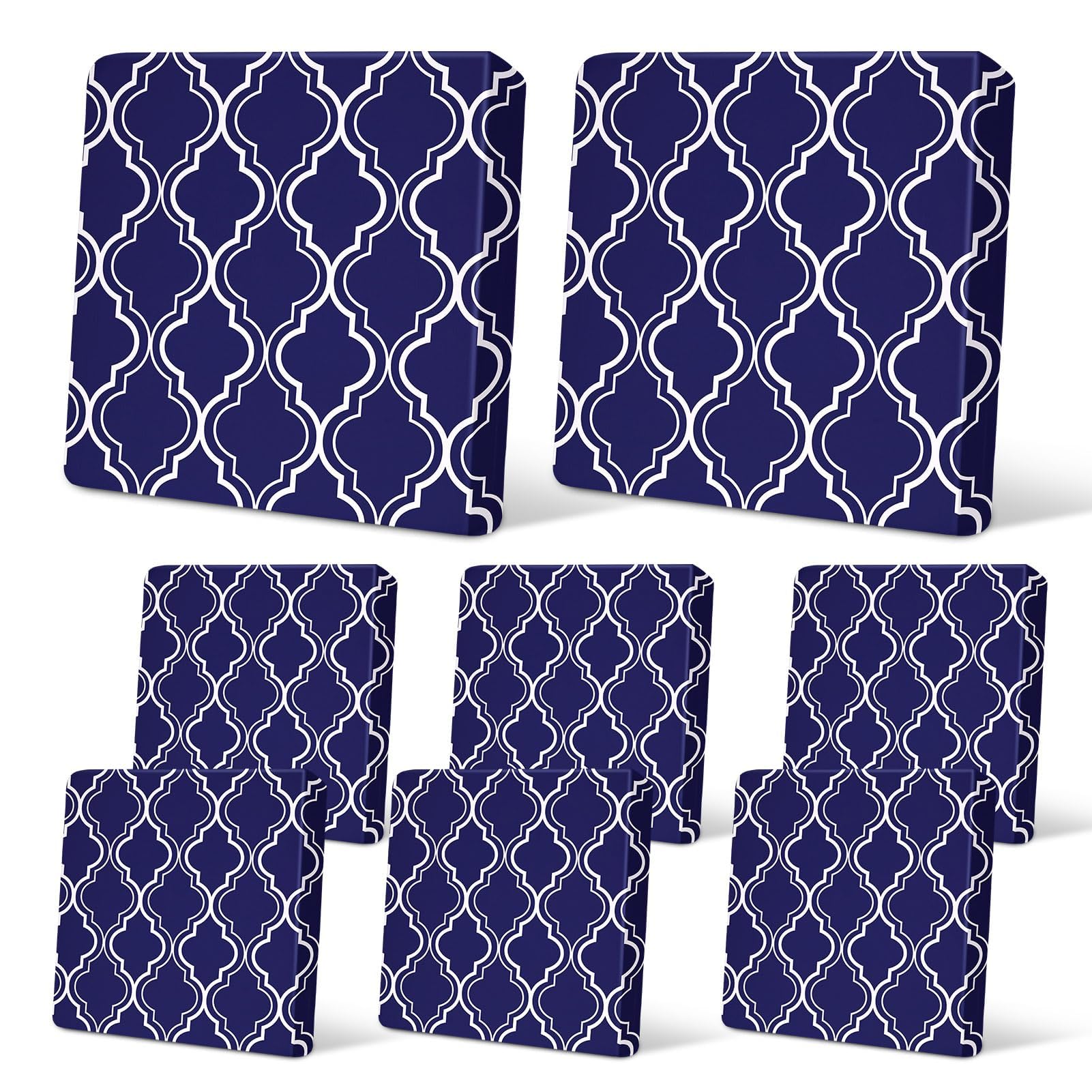 pickyNproud front packaging of 8pcs slipcovers showing set contents and styling benefits