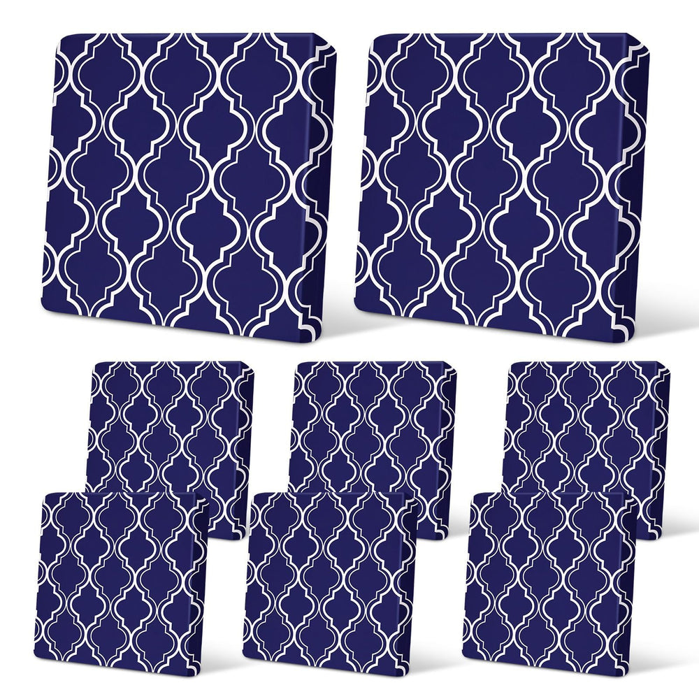 pickyNproud front packaging of 8pcs slipcovers showing set contents and styling benefits