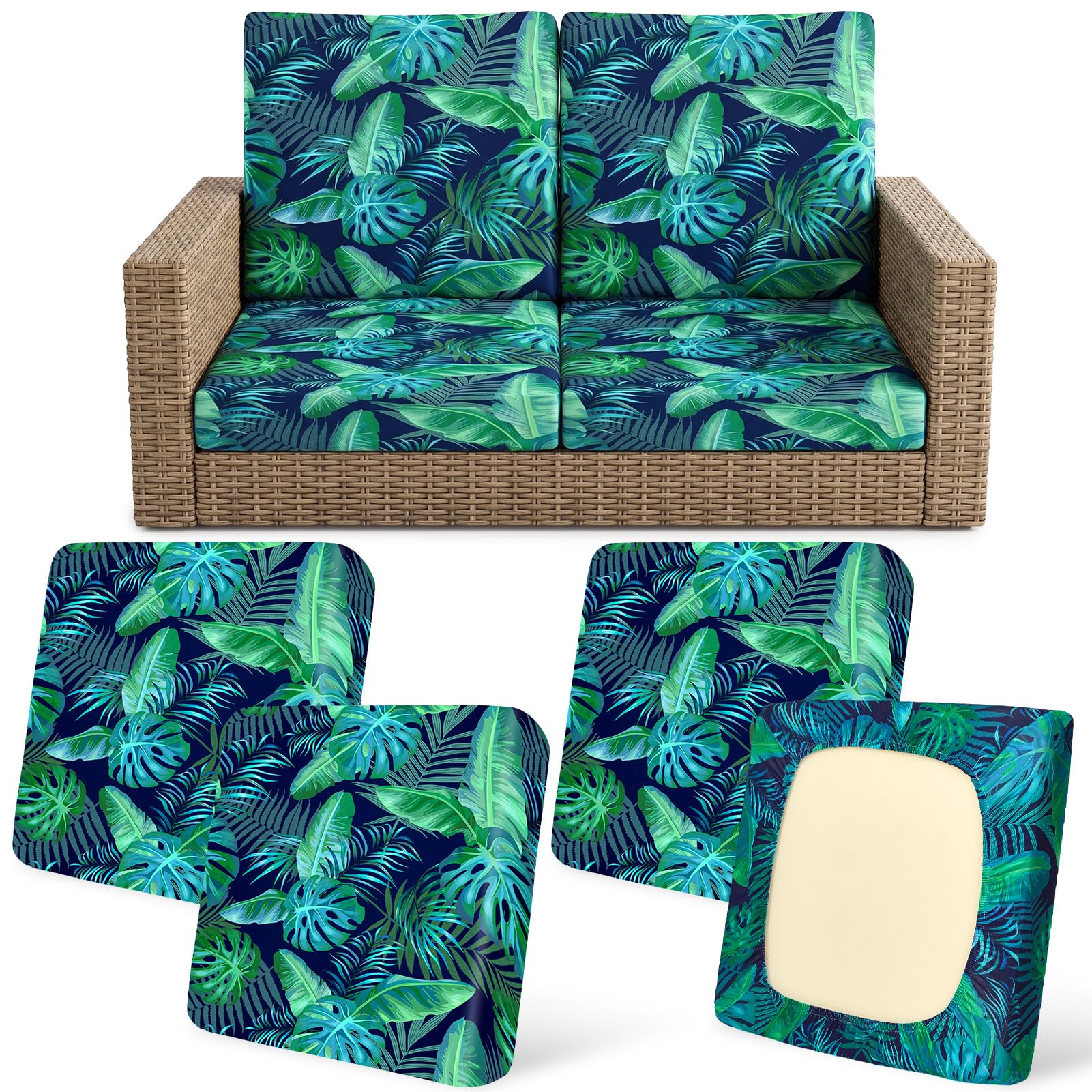 pickyNproud front packaging view showing four patio cushion covers and product benefits