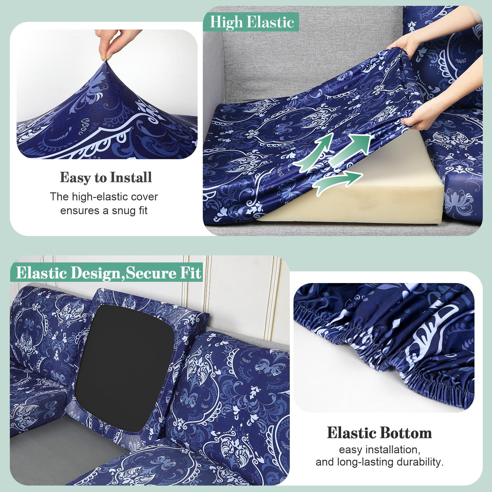 pickyNproud stretch fit demo fitting cover over a cushion easily