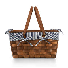 PICNIC TIME open basket with interior liner visible, organized packing benefit