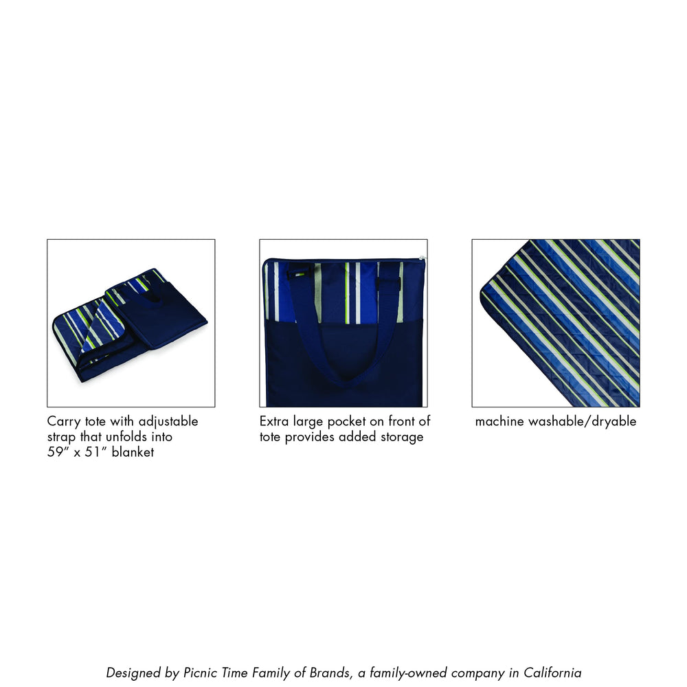 PICNIC TIME extra-large tote pocket storing phone and sunglasses securely