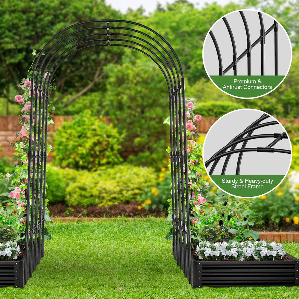 PICNICNI heavy duty base and ground stakes securing arch for stable outdoor use