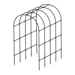 PICNICNI front view of metal garden arch showing elegant curve and large plant support
