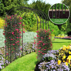 PICNICNI side profile of arch showing powder coated steel finish and sturdy frame