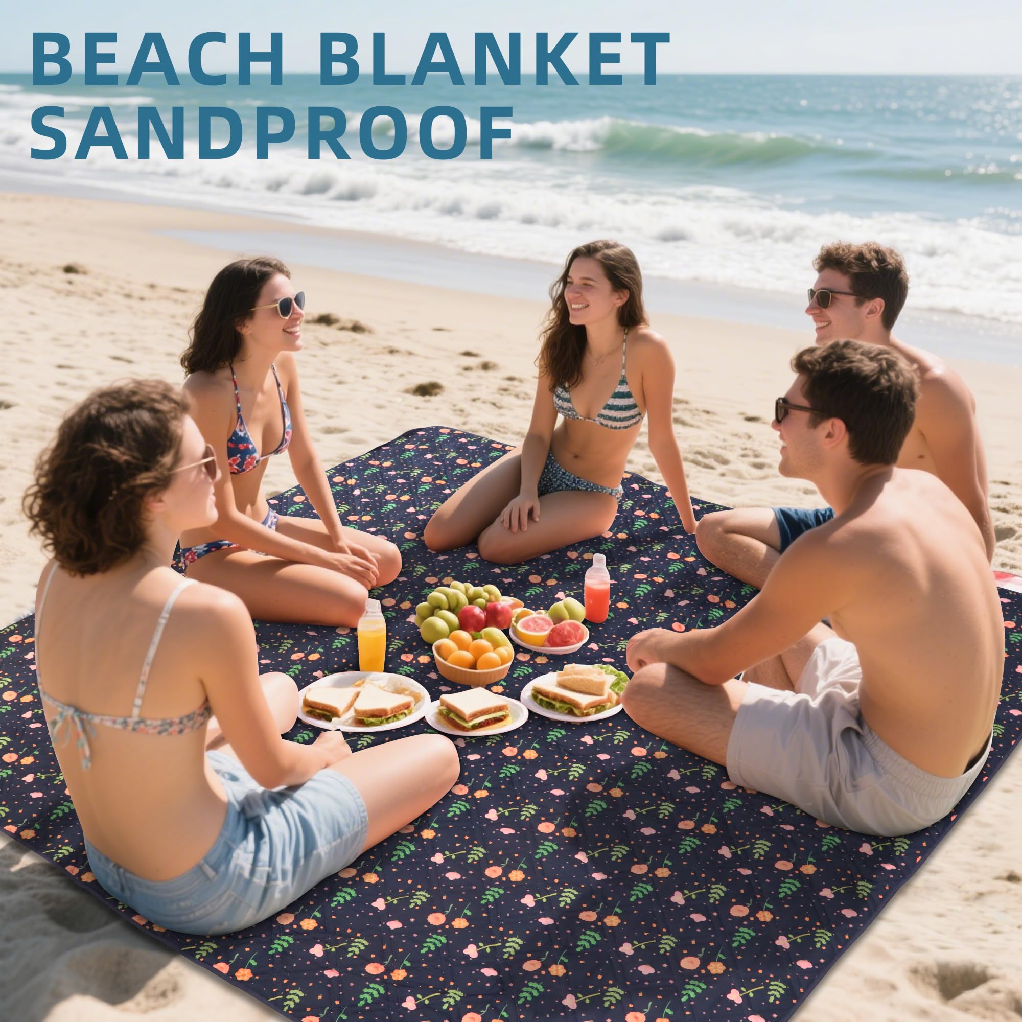 PICYALO blanket on a sandy beach demonstrating sand resistance and comfort