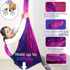 PikDos close-up of Galaxy Purple double-layer fabric highlighting soft durable texture
