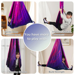 PikDos installed outdoor swing in a backyard showing weather-ready setup
