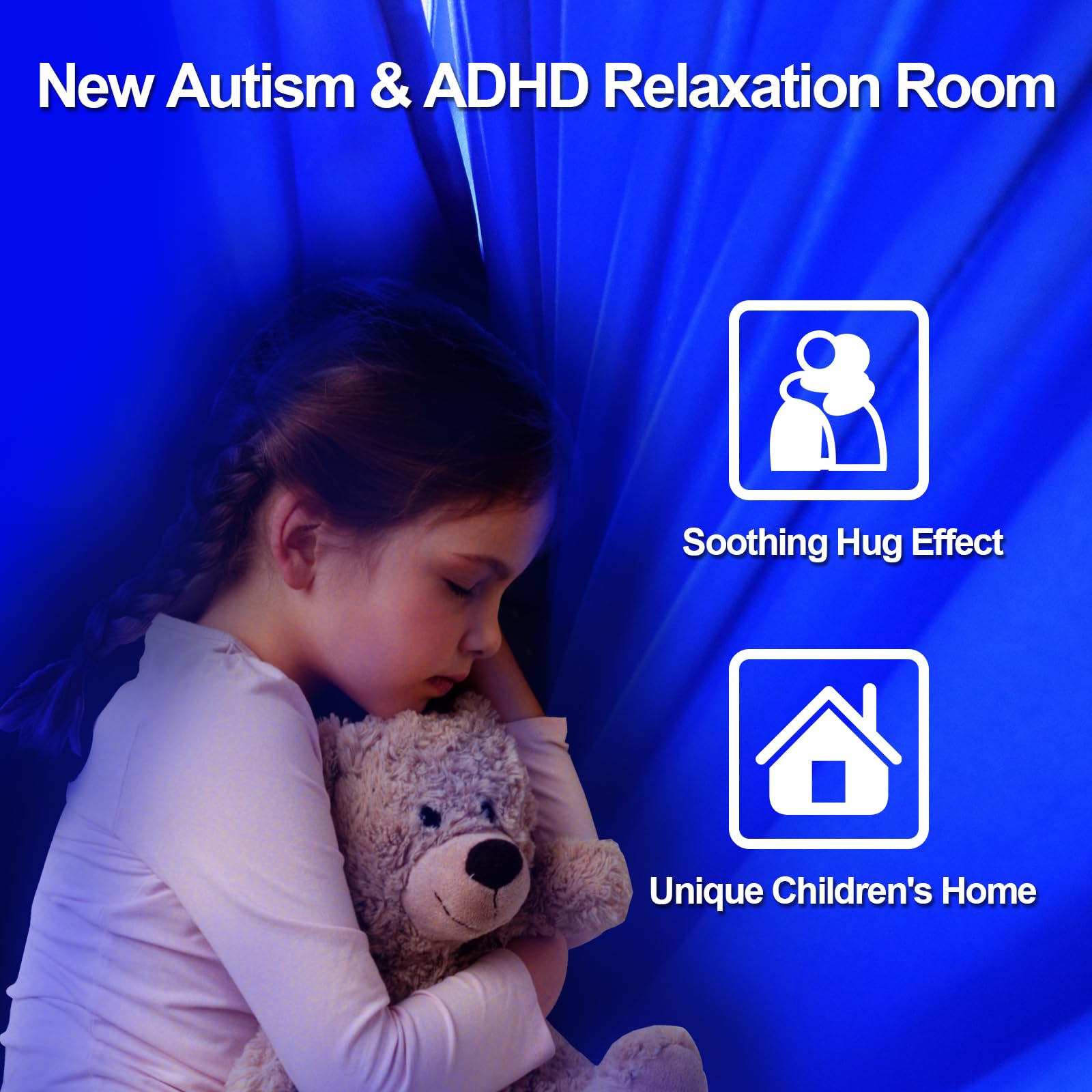 PikDos installed indoor showing ceiling mount and safe home sensory space benefit