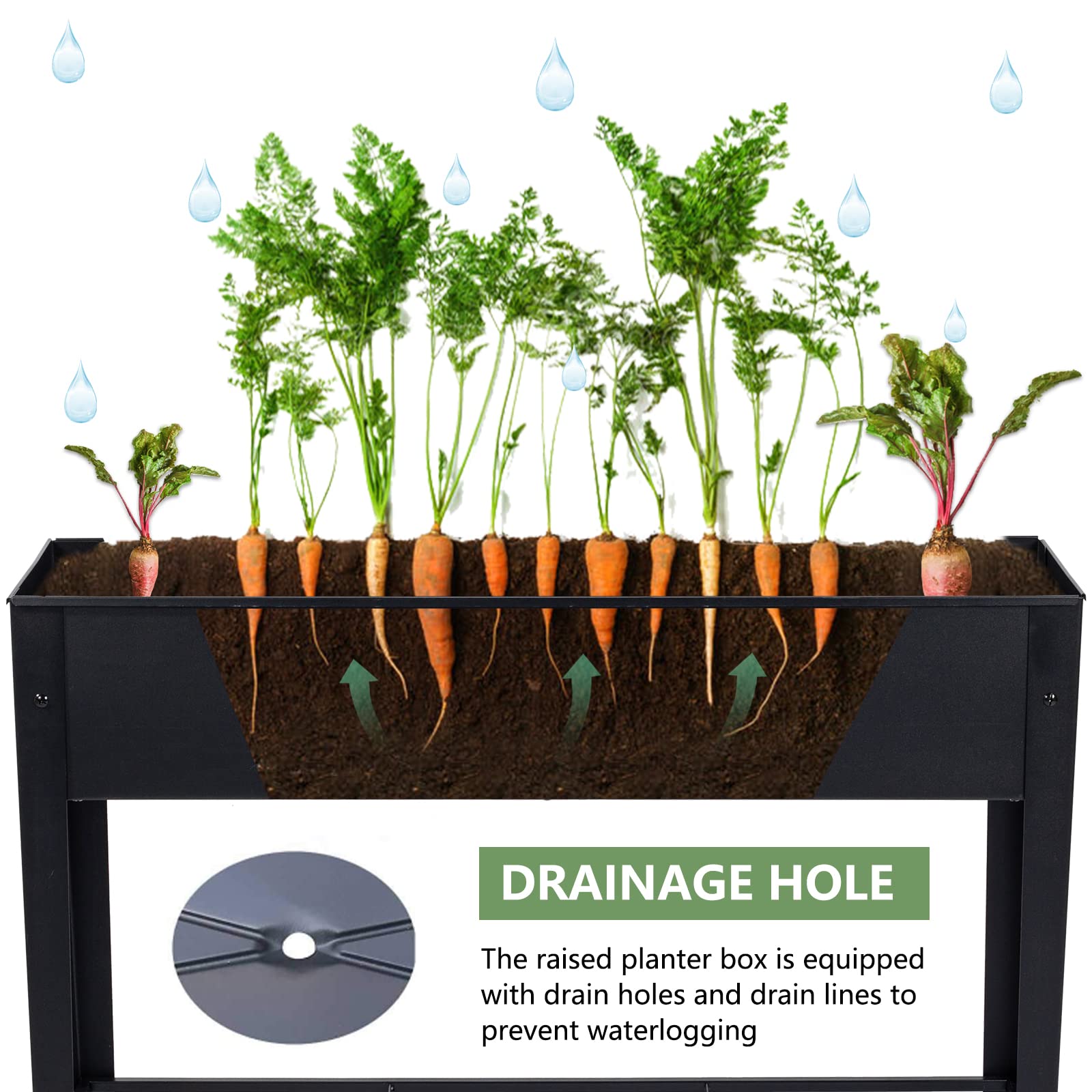 Piksedo planted on balcony with herbs and vegetables benefit: ergonomic gardening without bending