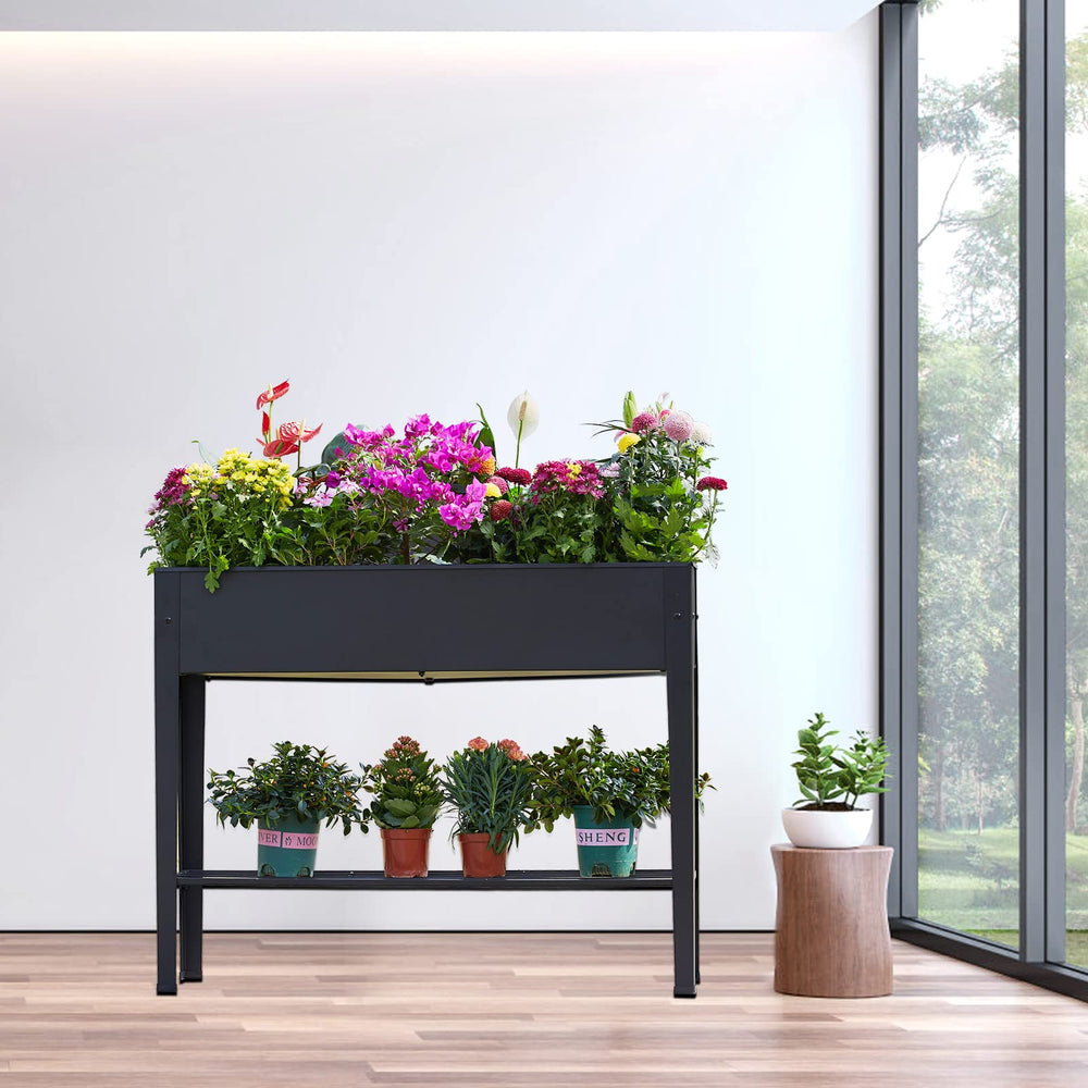 Piksedo size comparison next to a chair showing footprint benefit: fits small patios and decks