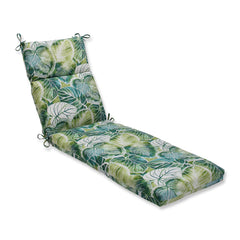 Pillow Perfect botanical chaise cushion front view showing full tropical print and fit