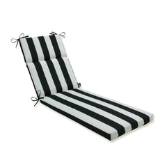 Pillow Perfect cabana stripe front view showing bold black white pattern and sleek finish