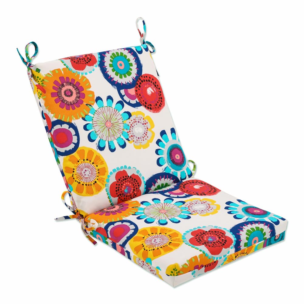 Pillow Perfect front view showing blue/ivory floral print and overall cushion benefit