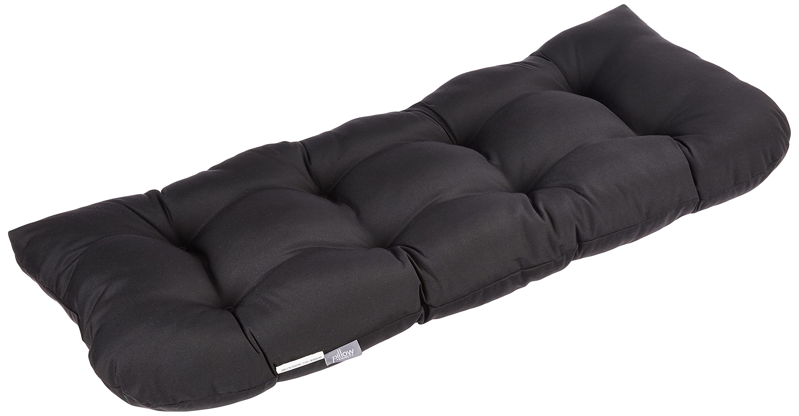 Pillow Perfect Fresco Black close-up tuft detail showing durable texture